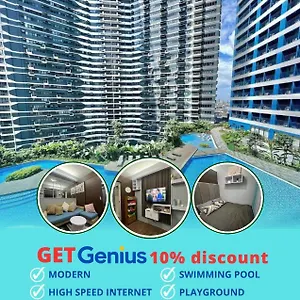  Apartment In Air Residences, Makati With Wifi, Netflix, Pool, Mall And